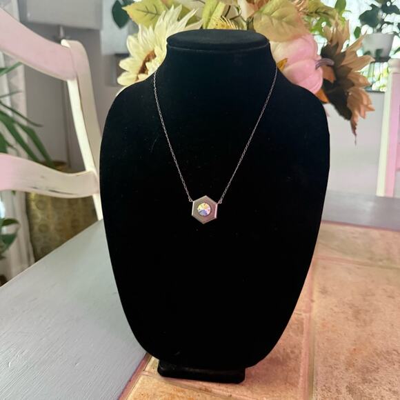 Sabika Crystal Silver Tone Necklace Summer 2014 - Picture 2 of 8